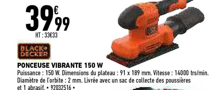 black+decker ponceuse vibrante 150 w