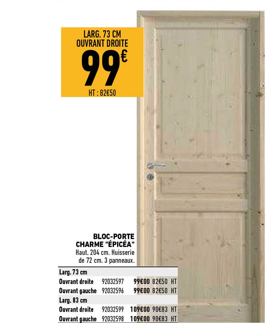 bloc-porte charme "épicéa"