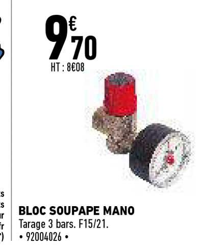 bloc soupape mano