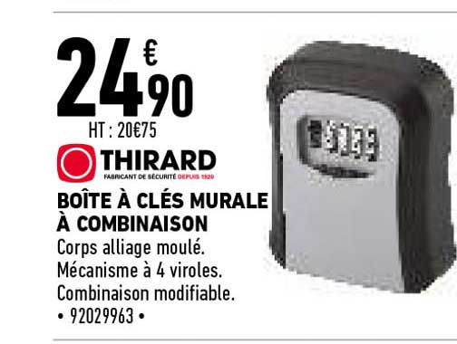 boîte à clés murale à combinaison thirard