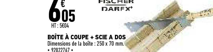 boîte à coupe + scie à dos fischer darfx