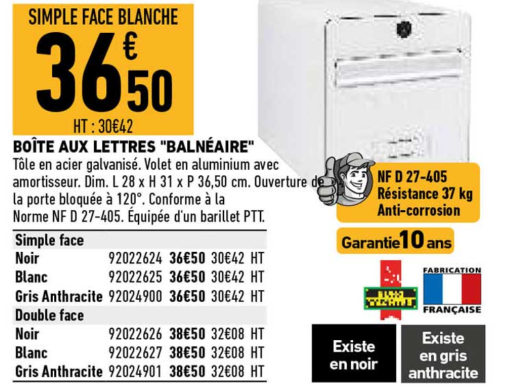 boîte aux lettres "balnéaire"