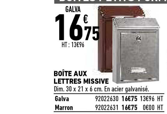 boîte aux lettres missive