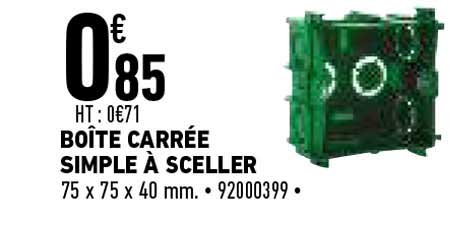 boîte carrée simple à sceller