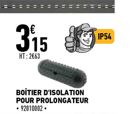 boîtier d'isolation pour prolongateur