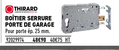 boîtier serrure porte de garage thirard