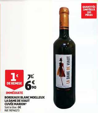 bordeaux blanc moelleux la dame de viaut cuvee marion