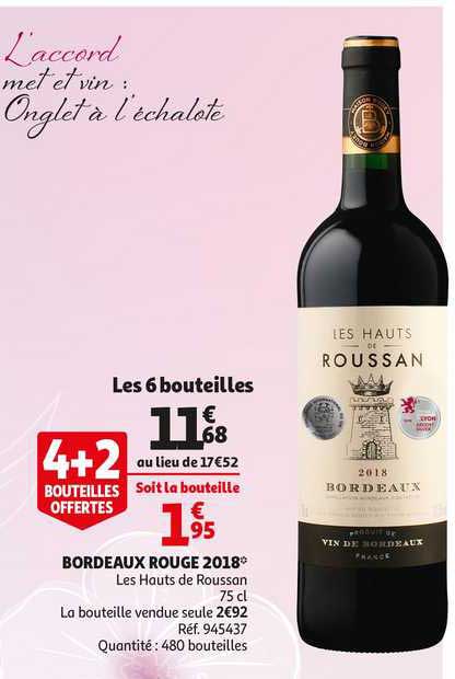 bordeaux rouge 2018 les hauts de roussan