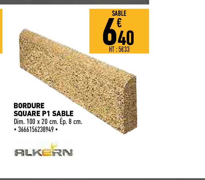 Bordure Square P1 Sable