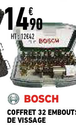 bosch coffret 32 embouts de vissage