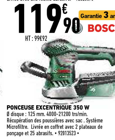 Bosch Ponceuse Excentrique 350 W