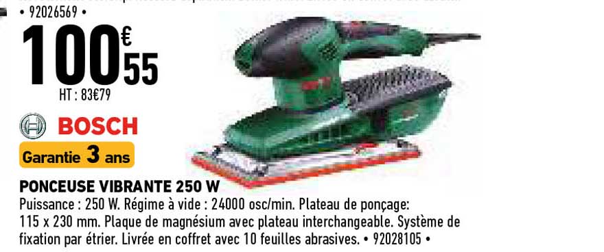 bosch ponceuse vibrante 250 w
