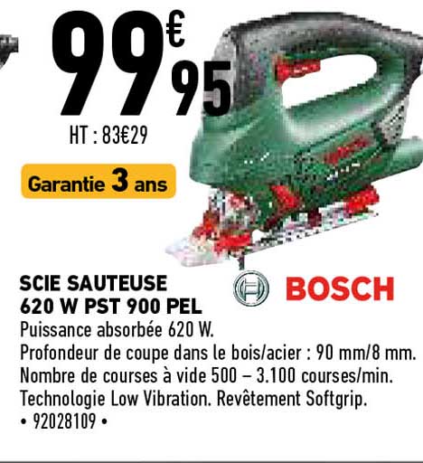 bosch scie sauteuse 620 w pst 900 pel
