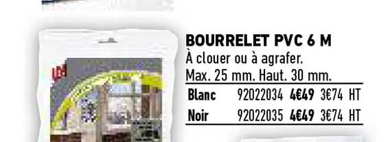 bourrelet pvc 6 m