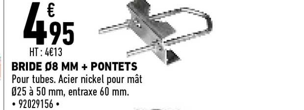 bride Ø8 mm + pontets