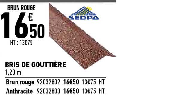 bris de gouttière sedpa