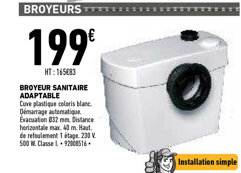 broyeur sanitaire adaptable
