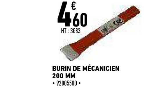 burin de mecanicien 200 mm