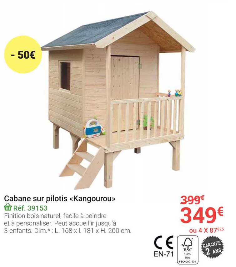 cabane sur pilotis kangourou