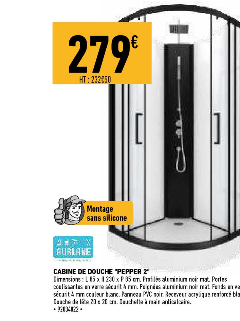 cabine de douche "pepper 2"