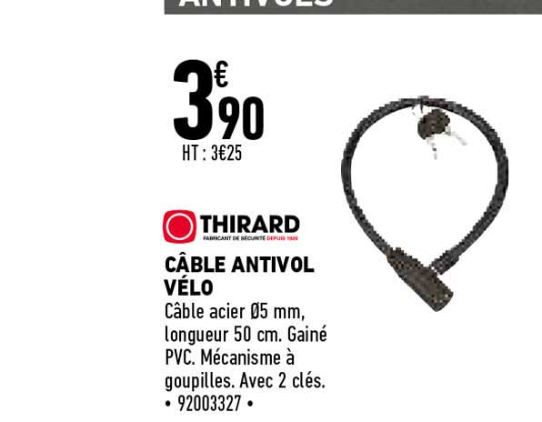 câble antivol vélo thirard