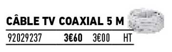 câble tve coaxial 5 m