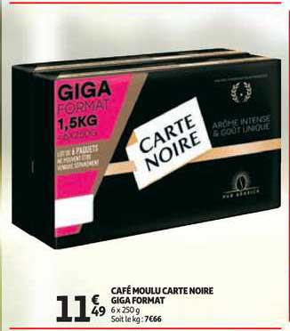Cafe Moulu Carte Noire Giga Format