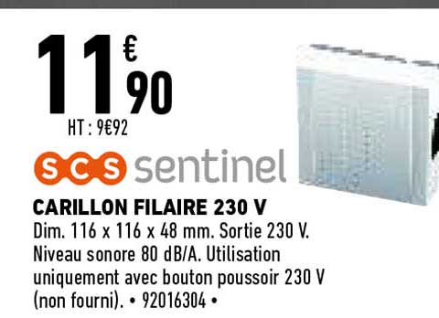 carillon filaire 230 v scs sentinel