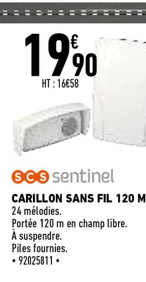 Carillon Sans Fil 120 M Scs Sentinel