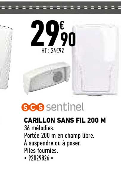 carillon sans fil 200 m scs sentinel