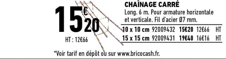 chainage carre