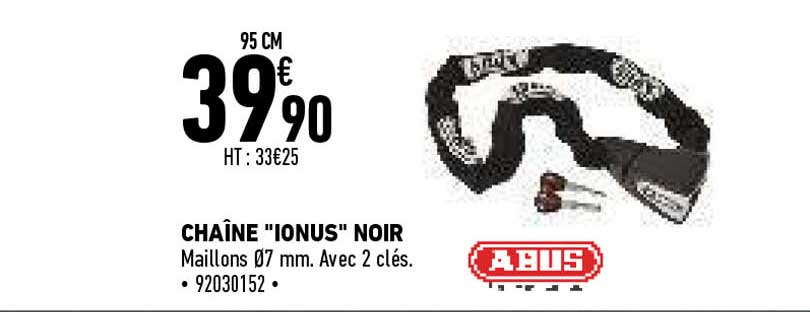 Chaîne "ionus" Noir Abus