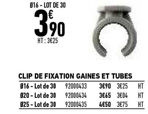 Clip De Fixation Gaines Et Tubes