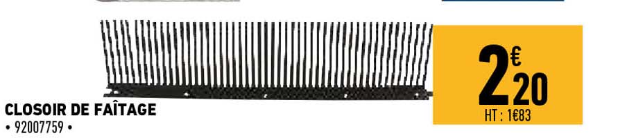 closoir de faîtage