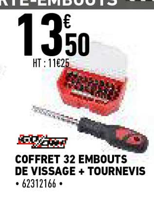 coffret 32 embouts de vissage + tournevis go-on!