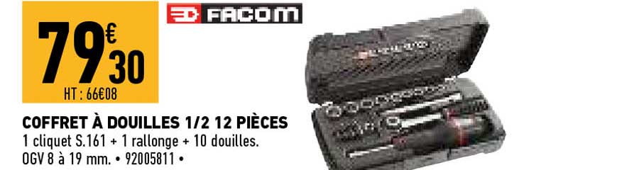 Coffret à Douilles 1-2 12 Pièces Facom