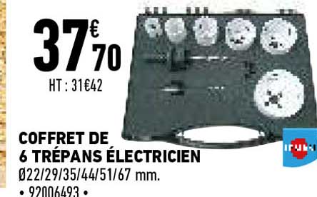 coffret de 6 trepans electricien