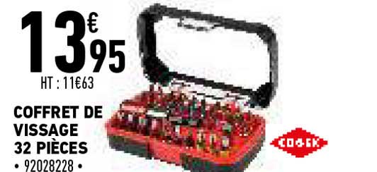 coffret de vissage 32 pièces