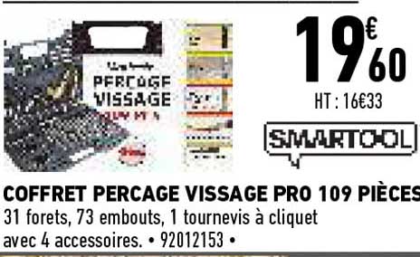 coffret perçage vissage pro 109 pièces