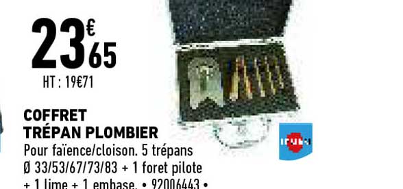 coffret trepan plombier