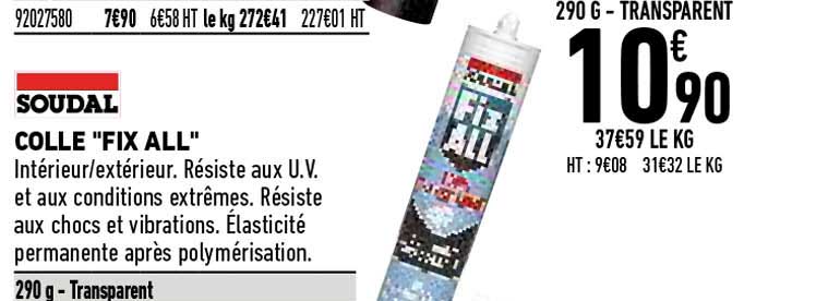 colle "fix all" soudal