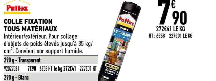 colle fixation tous matériaux pattex