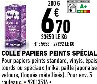 colle papiers peints spécial