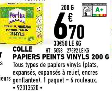 colle papiers peints vinyls 200 g