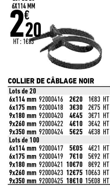 collier de câblage noir
