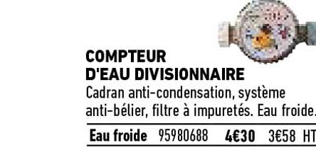 Compteur D'eau Divisionnaire