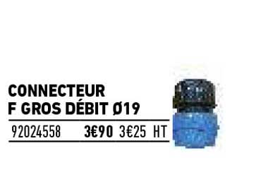 connecteur f gros débit 19