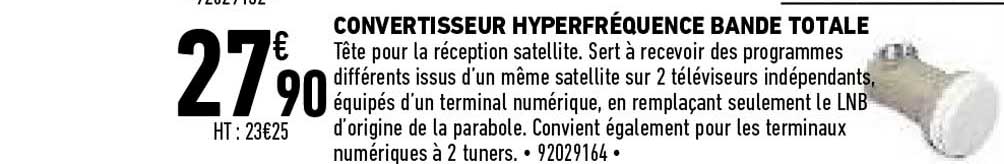 convertisseur hyperfréquence bande totale