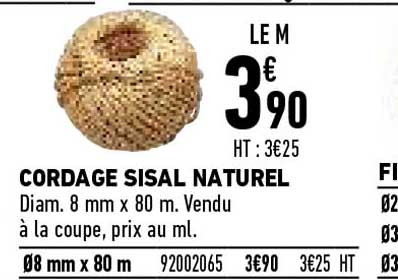 cordage sisal naturel
