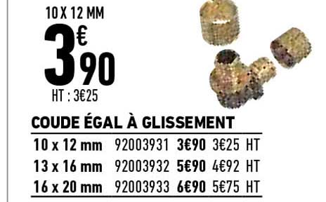 coudé égal à glissement